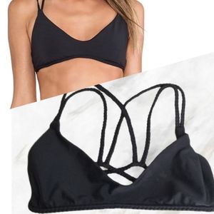 Francies Kaia Seamless Braided Black Bikini Top